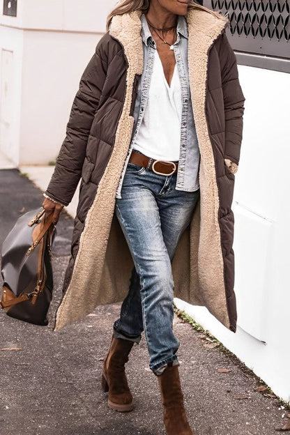 Women's Cozy Reversible Long Winter Coat