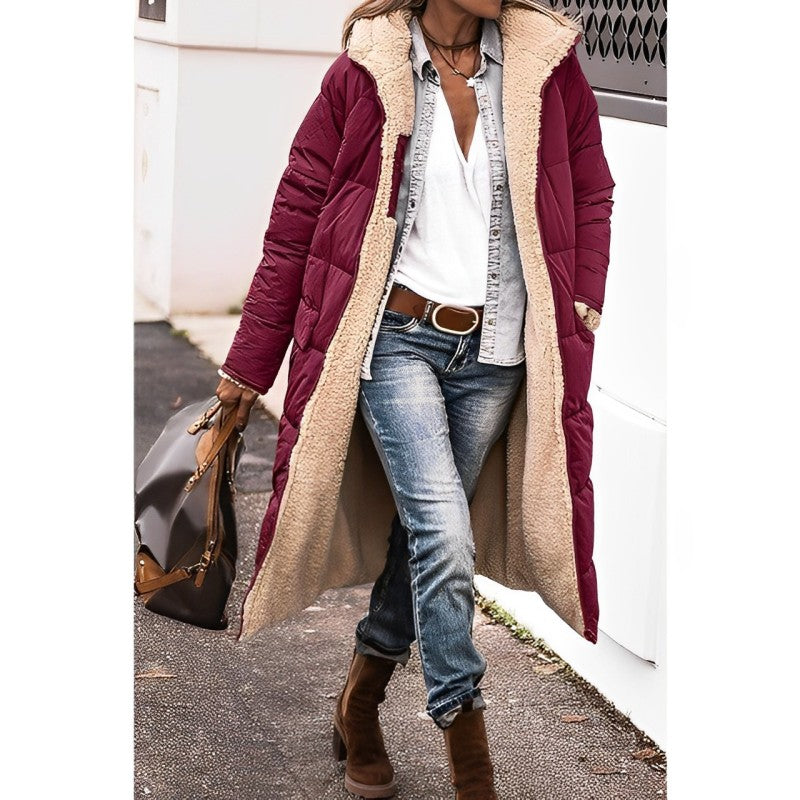 Women's Cozy Reversible Long Winter Coat