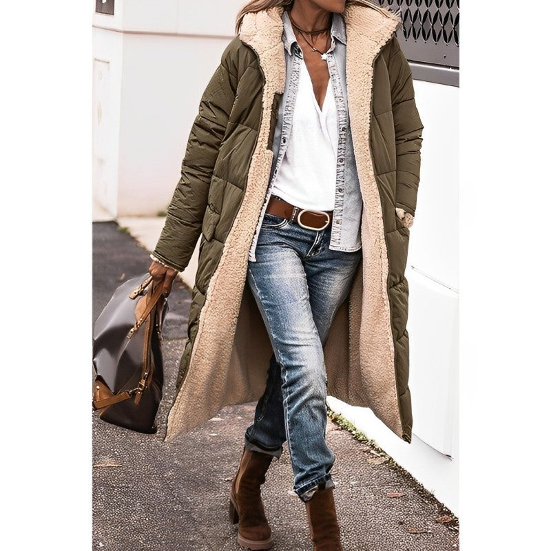 Women's Cozy Reversible Long Winter Coat