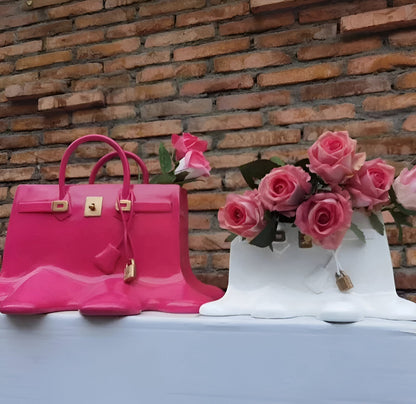 Davy | LuxuPurse Vases - Stylish Flower Bag Vase made of Resin