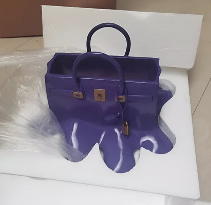 Davy | LuxuPurse Vases - Stylish Flower Bag Vase made of Resin