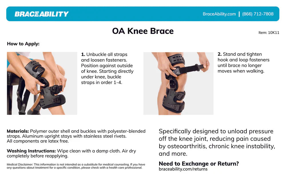 Davy | Knee OA Brace for Unicompartmental Arthritis | Varus/Valgus Support & ROM Control