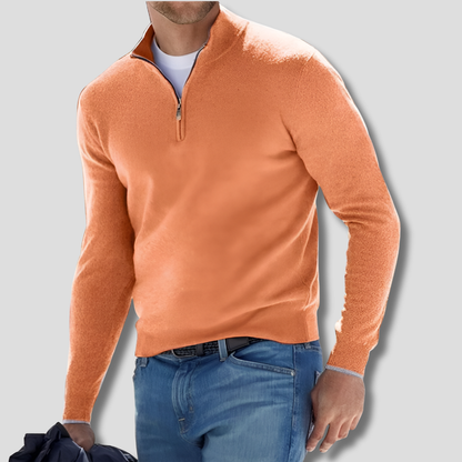 Davy | Men's Cozy Quarter Zip Knit Pullover