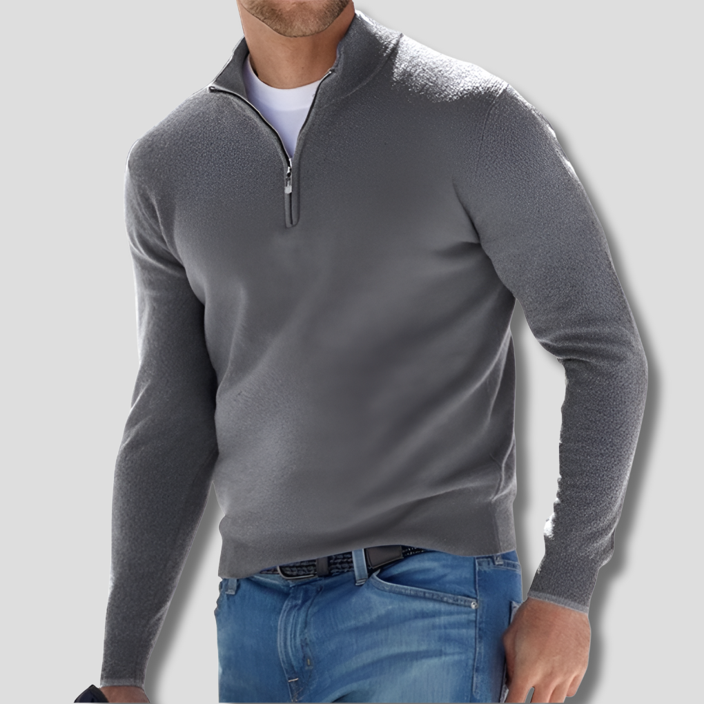 Davy | Men's Cozy Quarter Zip Knit Pullover