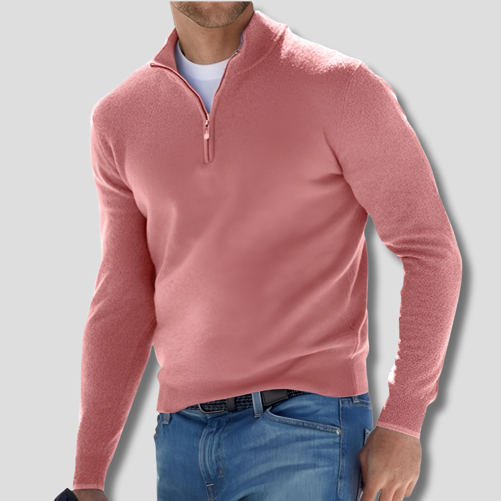 Davy | Men's Cozy Quarter Zip Knit Pullover