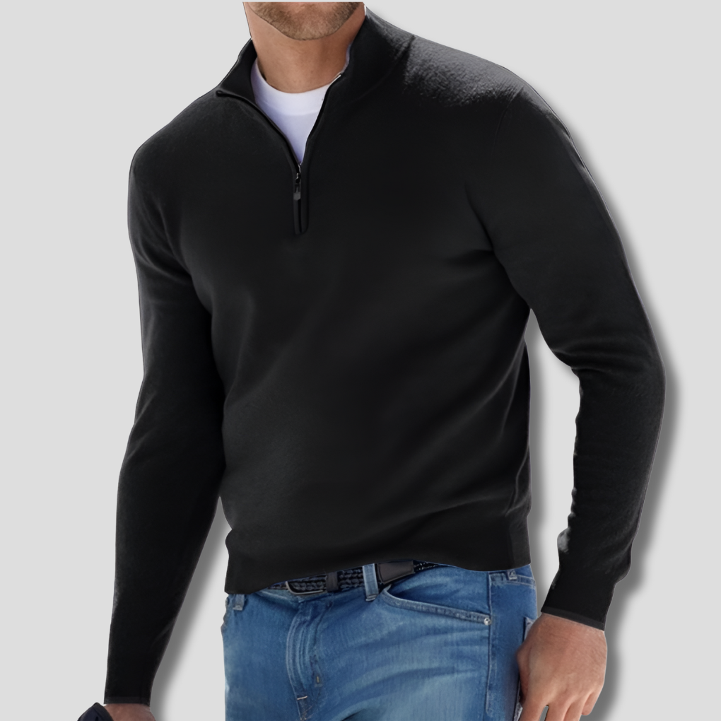 Davy | Men's Cozy Quarter Zip Knit Pullover