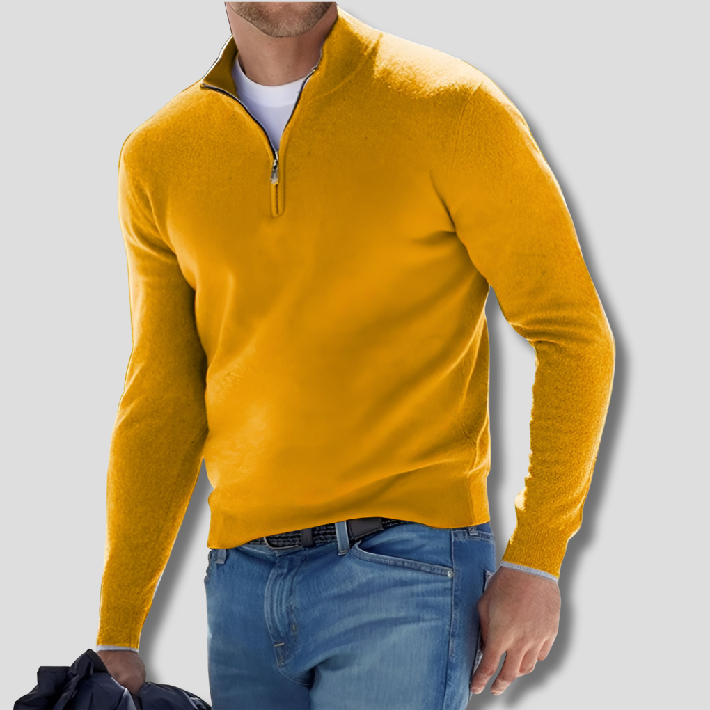 Davy | Men's Cozy Quarter Zip Knit Pullover