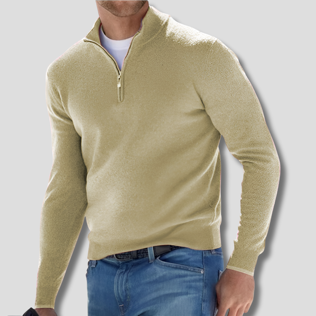 Davy | Men's Cozy Quarter Zip Knit Pullover