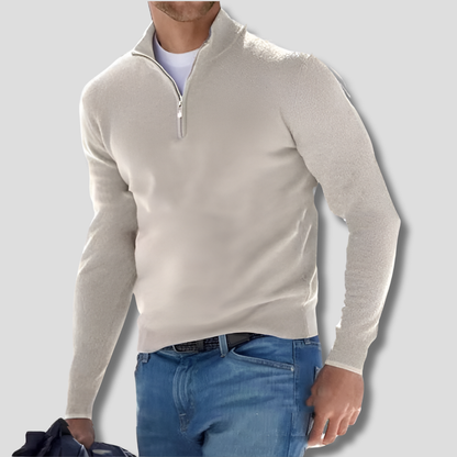 Davy | Men's Cozy Quarter Zip Knit Pullover