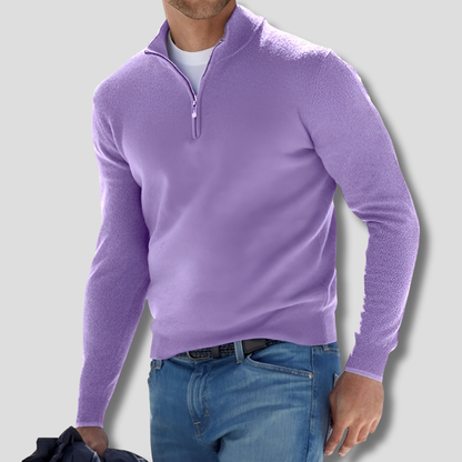 Davy | Men's Cozy Quarter Zip Knit Pullover