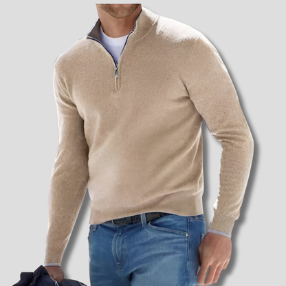 Davy | Men's Cozy Quarter Zip Knit Pullover
