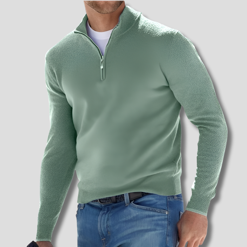 Davy | Men's Cozy Quarter Zip Knit Pullover