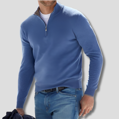 Davy | Men's Cozy Quarter Zip Knit Pullover
