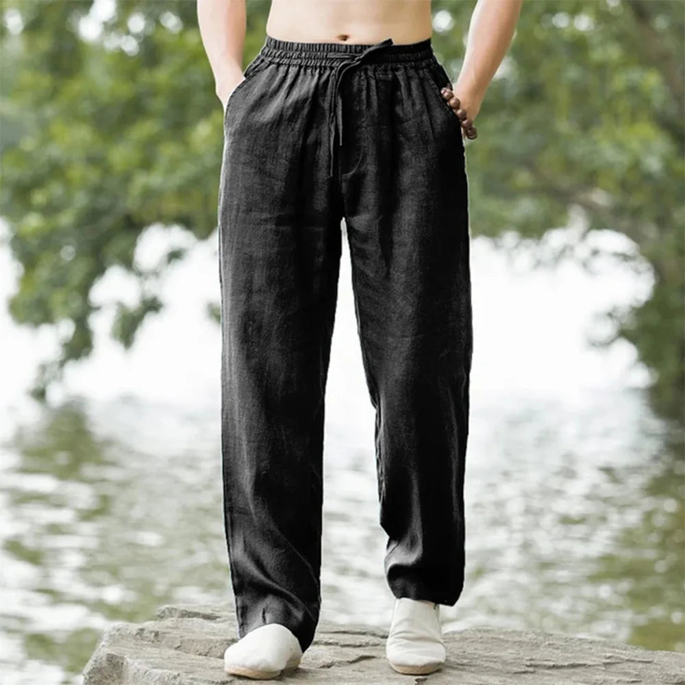 Davy | Men's Beach Pants Relaxed Fit Drawstring Trousers