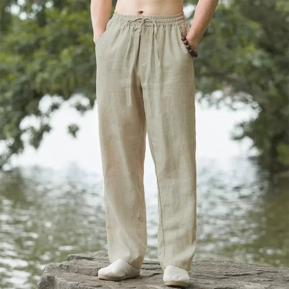 Davy | Men's Beach Pants Relaxed Fit Drawstring Trousers