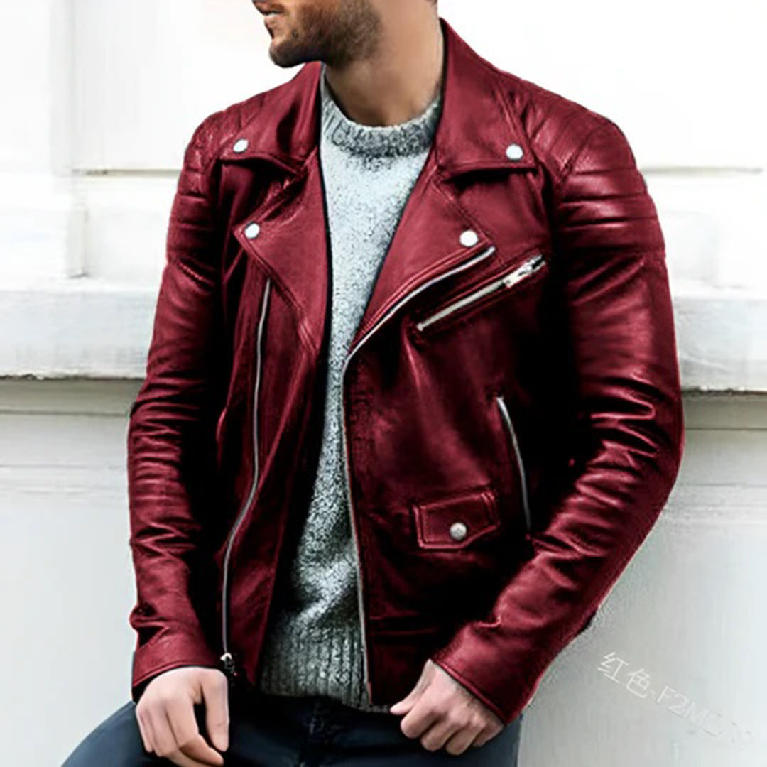 Davy | Men's Genuine Leather Biker Jacket