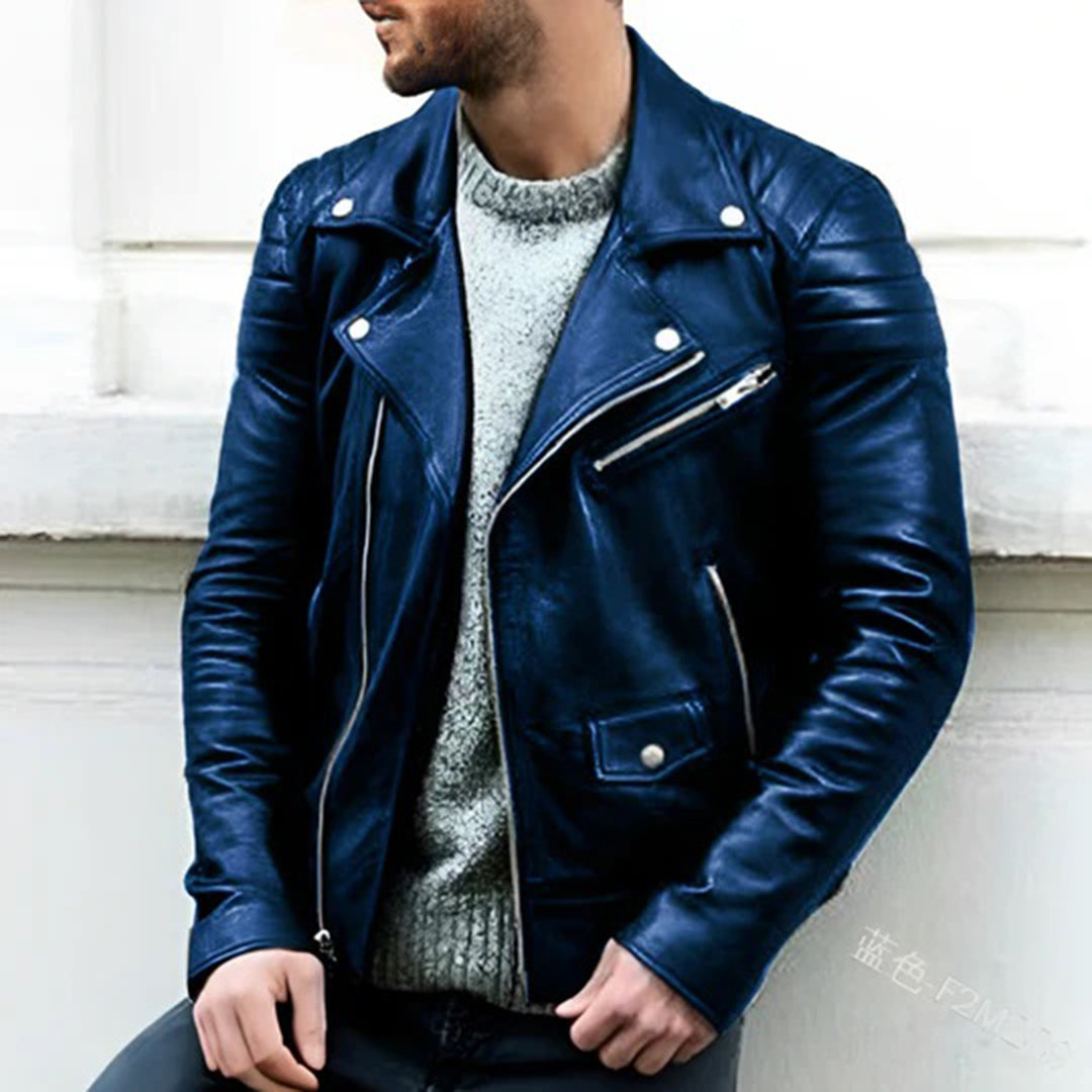 Davy | Men's Genuine Leather Biker Jacket