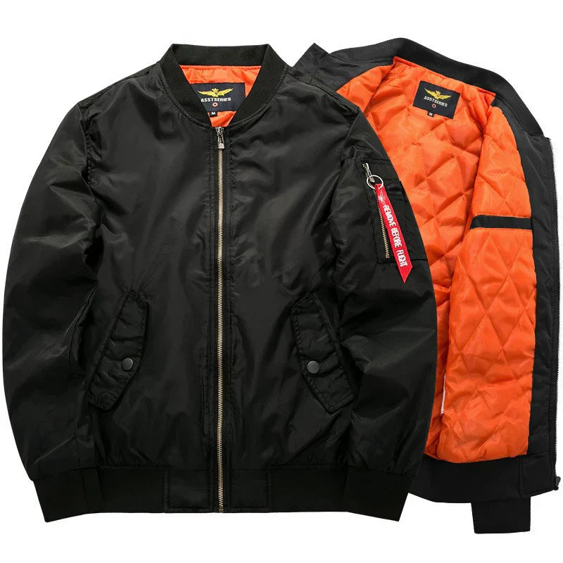 Men's Quilted Lined Bomber Jacket