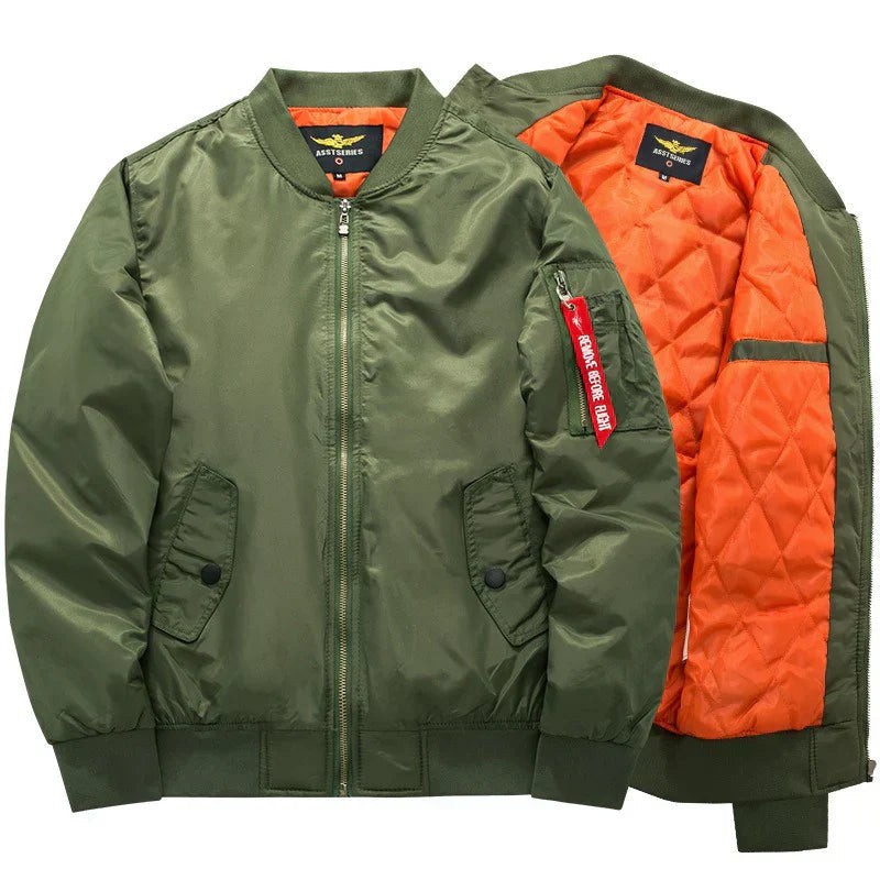 Men's Quilted Lined Bomber Jacket