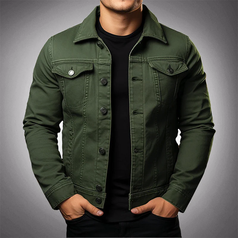 Casual Button-Front Denim Jacket