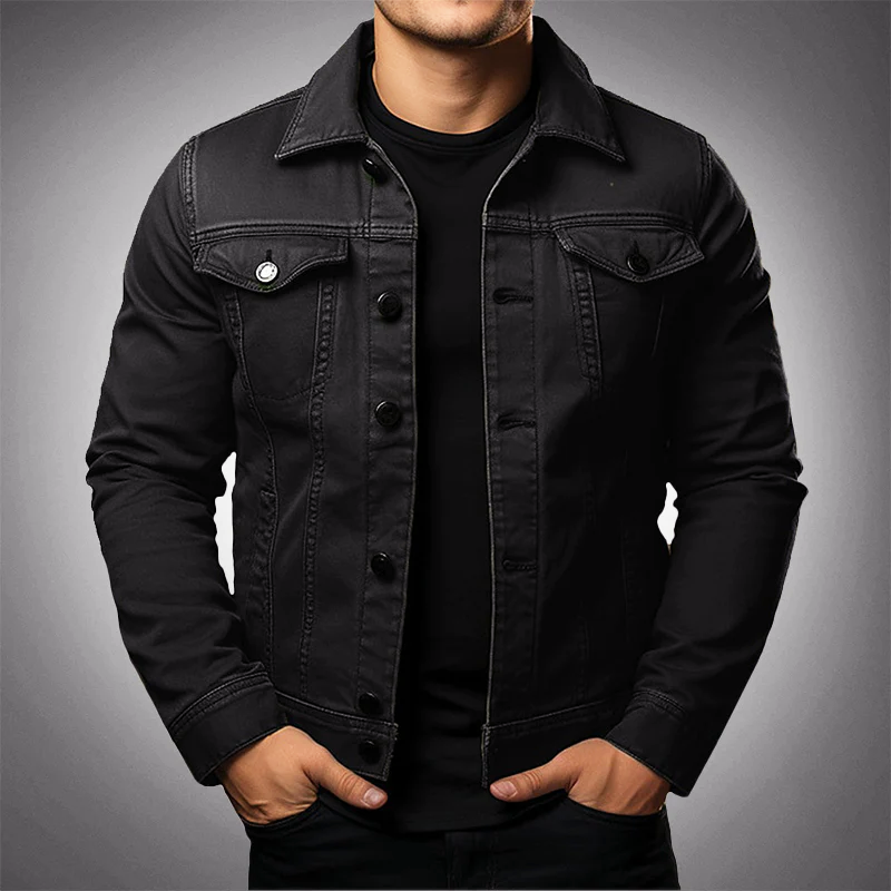 Casual Button-Front Denim Jacket