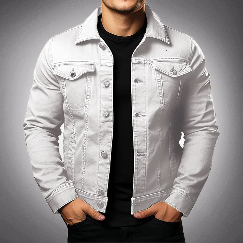 Casual Button-Front Denim Jacket