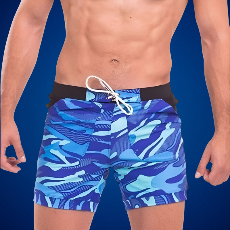 Quick-Dry Camouflage Swim Trunks