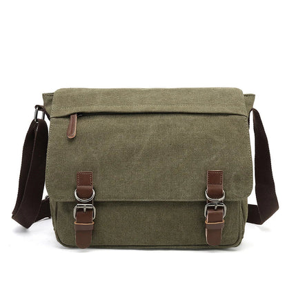 Davy | Men's Canvas Crossbody Bag with Buckle Closure