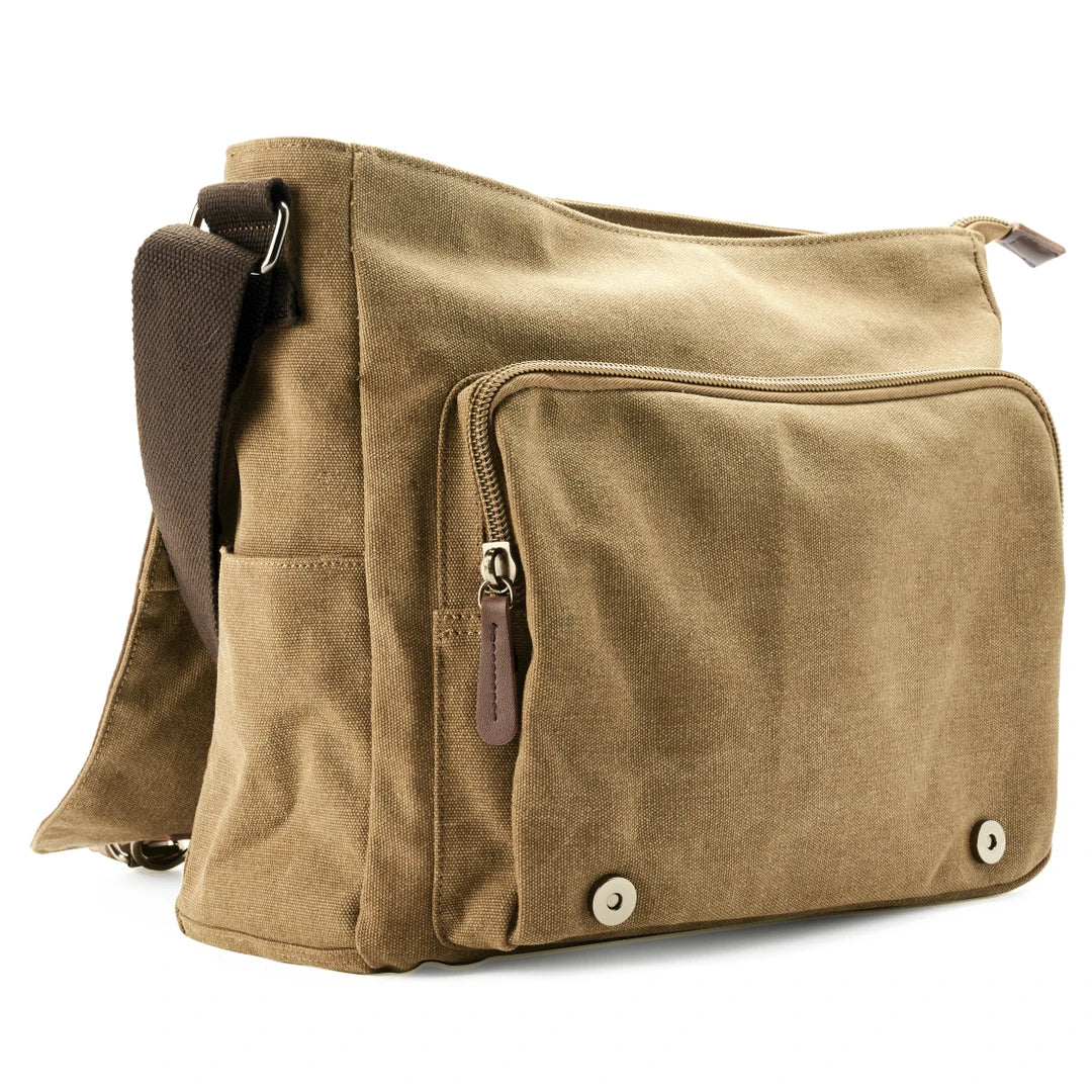 Davy | Men's Canvas Crossbody Bag with Buckle Closure