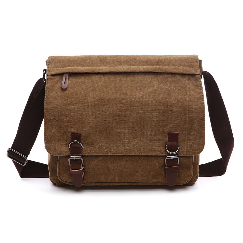 Davy | Men's Canvas Crossbody Bag with Buckle Closure