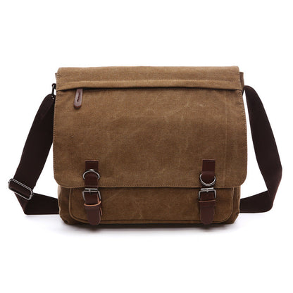 Davy | Men's Canvas Crossbody Bag with Buckle Closure