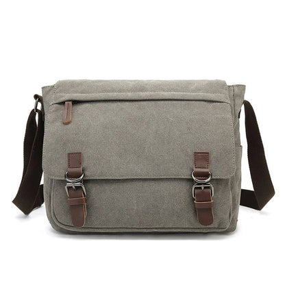 Davy | Men's Canvas Crossbody Bag with Buckle Closure