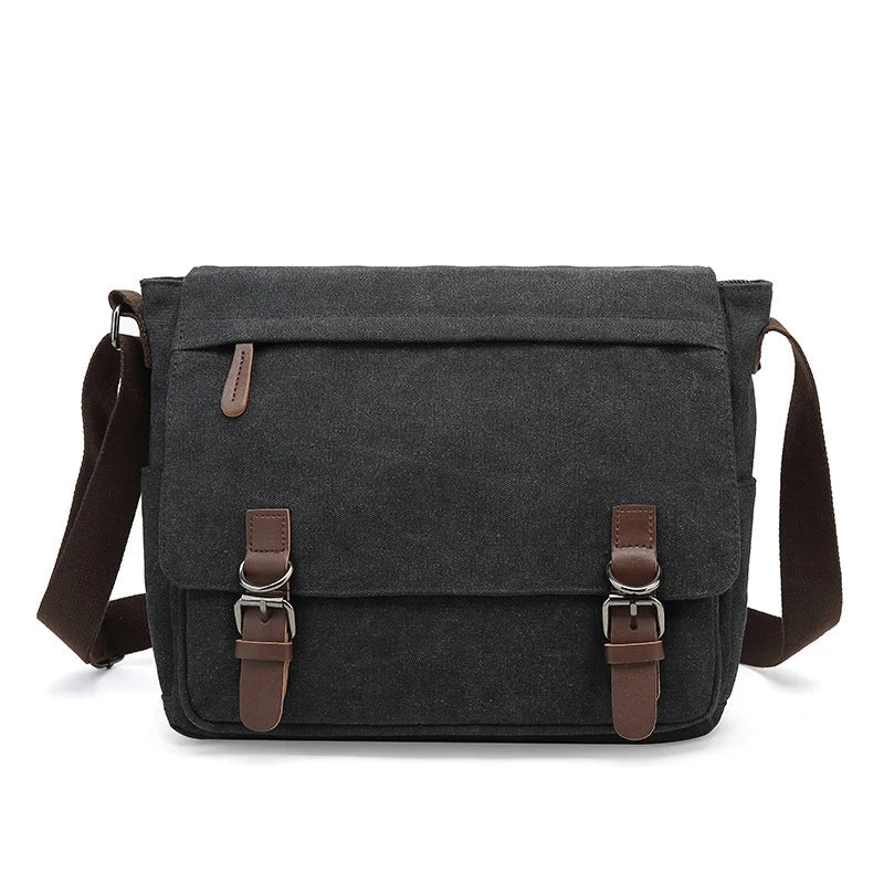 Davy | Men's Canvas Crossbody Bag with Buckle Closure