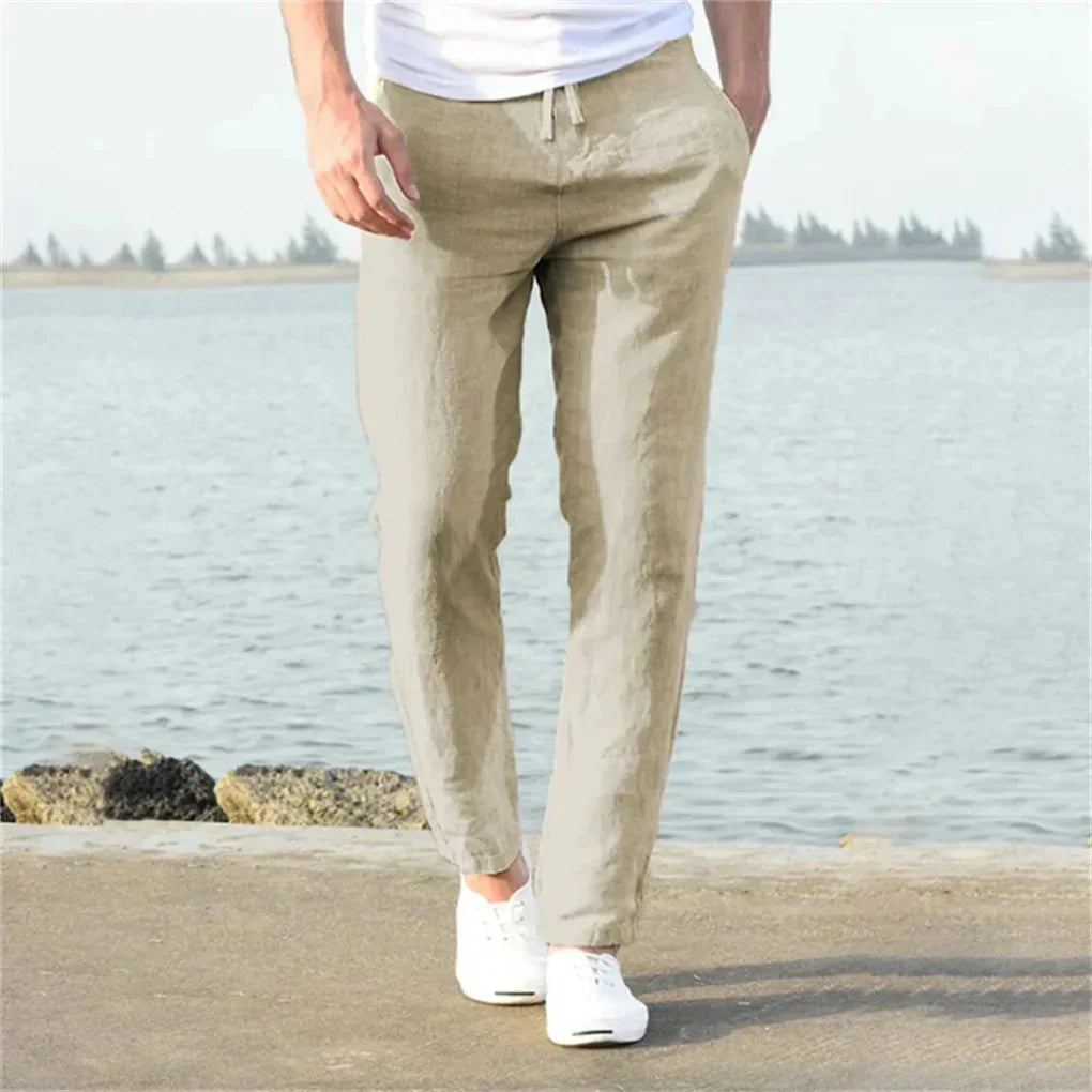 Breezy Linen Drawstring Trousers