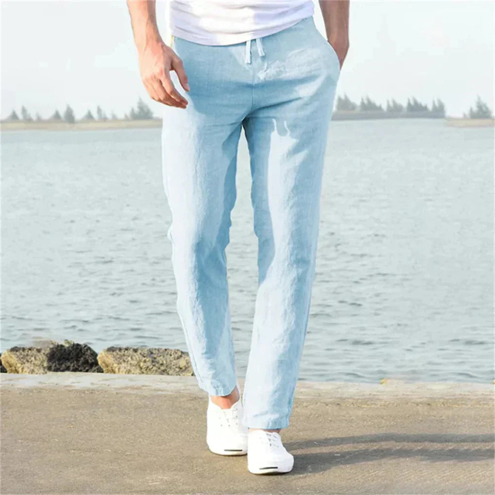 Breezy Linen Drawstring Trousers