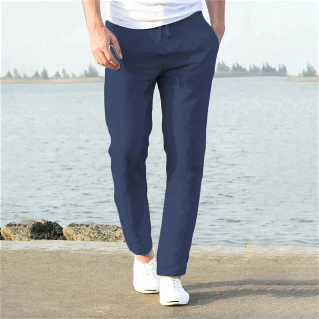 Breezy Linen Drawstring Trousers
