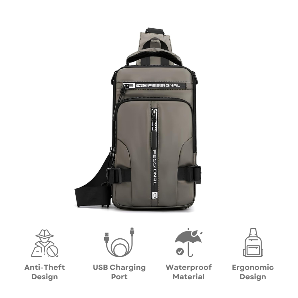 Davy | Men's Convertible Crossbody Sling Bag with Anti-Theft Design