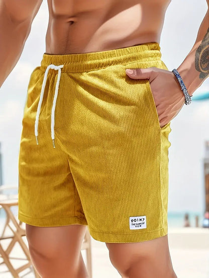 Davy | Men's Corduroy Swim Shorts with Drawstring