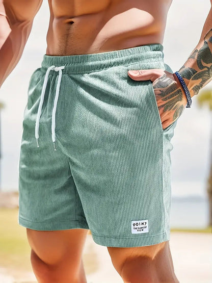 Davy | Men's Corduroy Swim Shorts with Drawstring