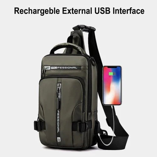Davy | Men's Crossbody Bag with USB Charging and Anti-Theft Design