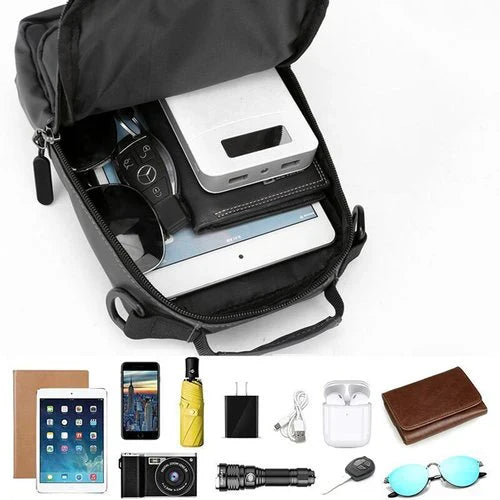 Davy | Men's Crossbody Bag with USB Charging and Anti-Theft Design