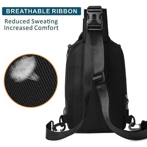 Davy | Men's Crossbody Bag with USB Charging and Anti-Theft Design