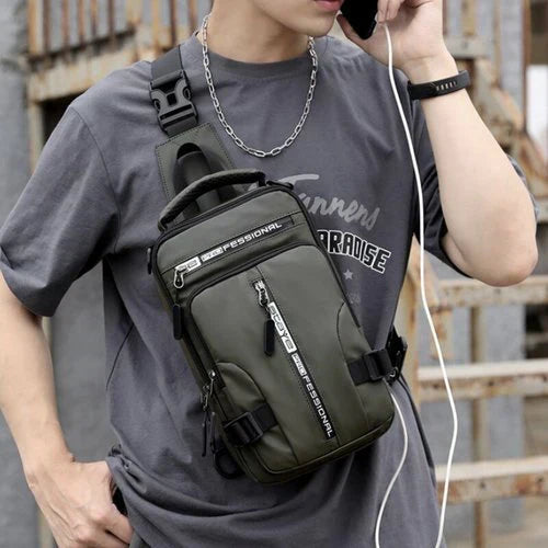 Davy | Men's Crossbody Bag with USB Charging and Anti-Theft Design