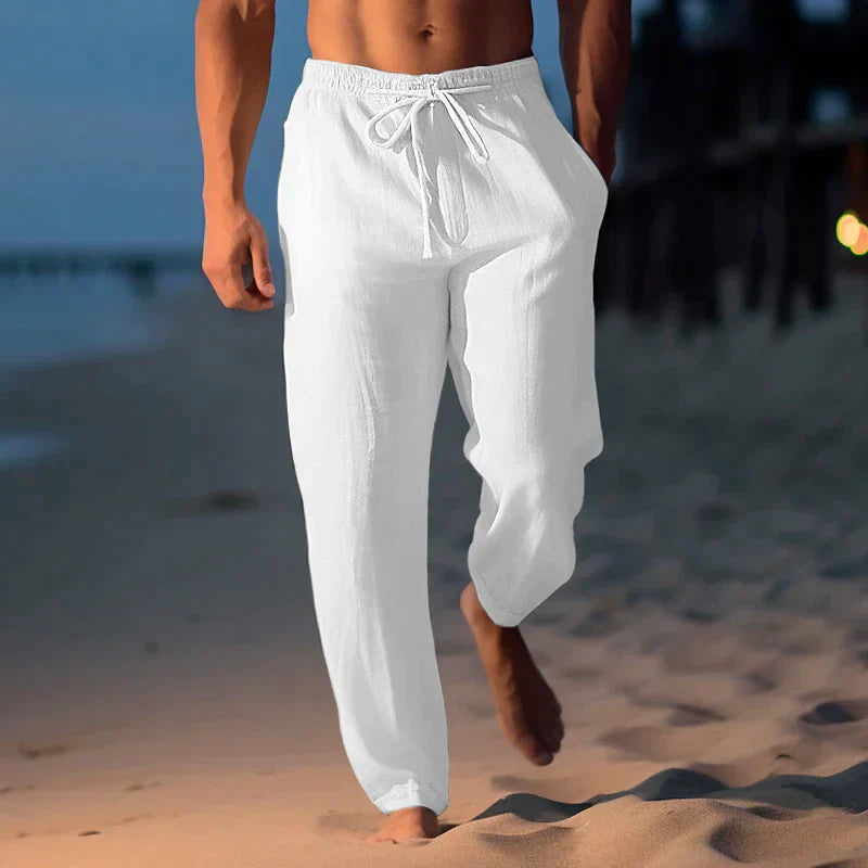 Davy | Men's Breathable Drawstring Linen Pants