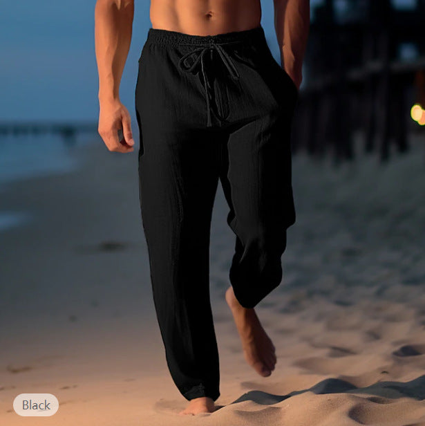 Davy | Men's Breathable Drawstring Linen Pants