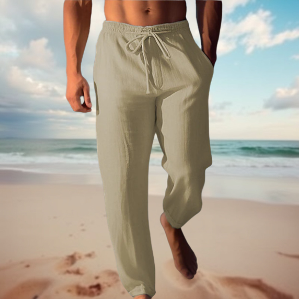 Davy | Men's Breathable Drawstring Linen Pants
