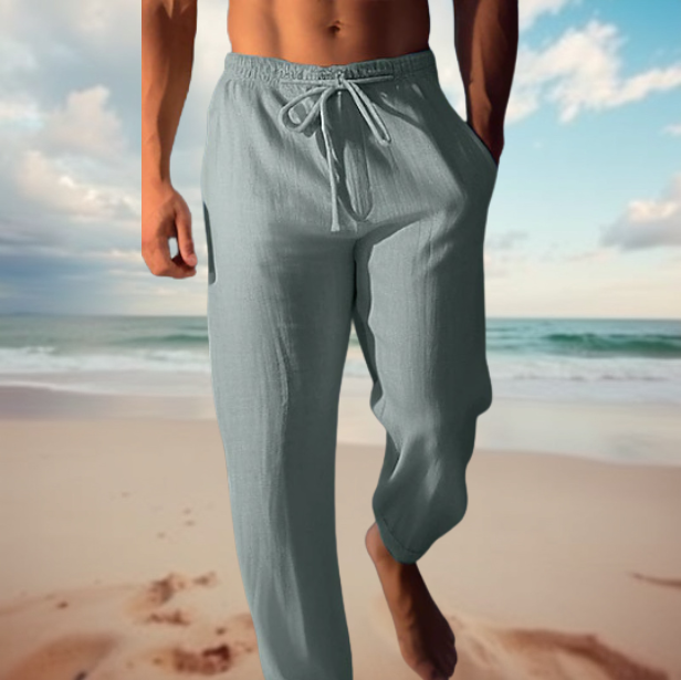 Davy | Men's Breathable Drawstring Linen Pants
