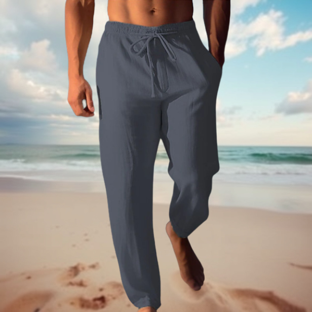 Davy | Men's Breathable Drawstring Linen Pants