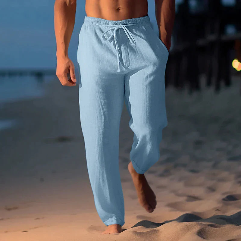 Davy | Men's Breathable Drawstring Linen Pants