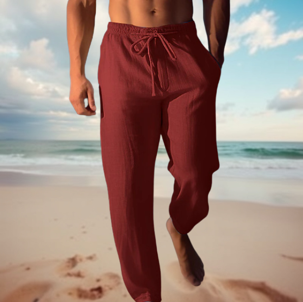 Davy | Men's Breathable Drawstring Linen Pants